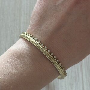 Gold-Tone Studded Bangle Bracelet